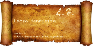 Laczo Henrietta névjegykártya